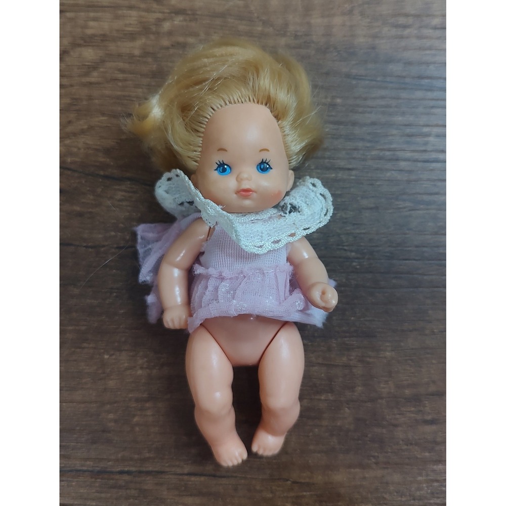 1976 Mattel Baby Barbie Doll Toddler Blue Eyes Blonde Hair Vintage D60